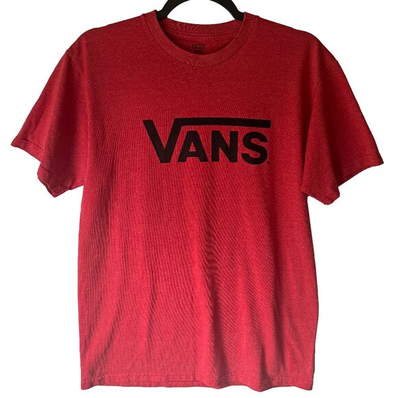 Vans Red Short Sleeve Tee Men's Size Medium - Picture 1 of 3